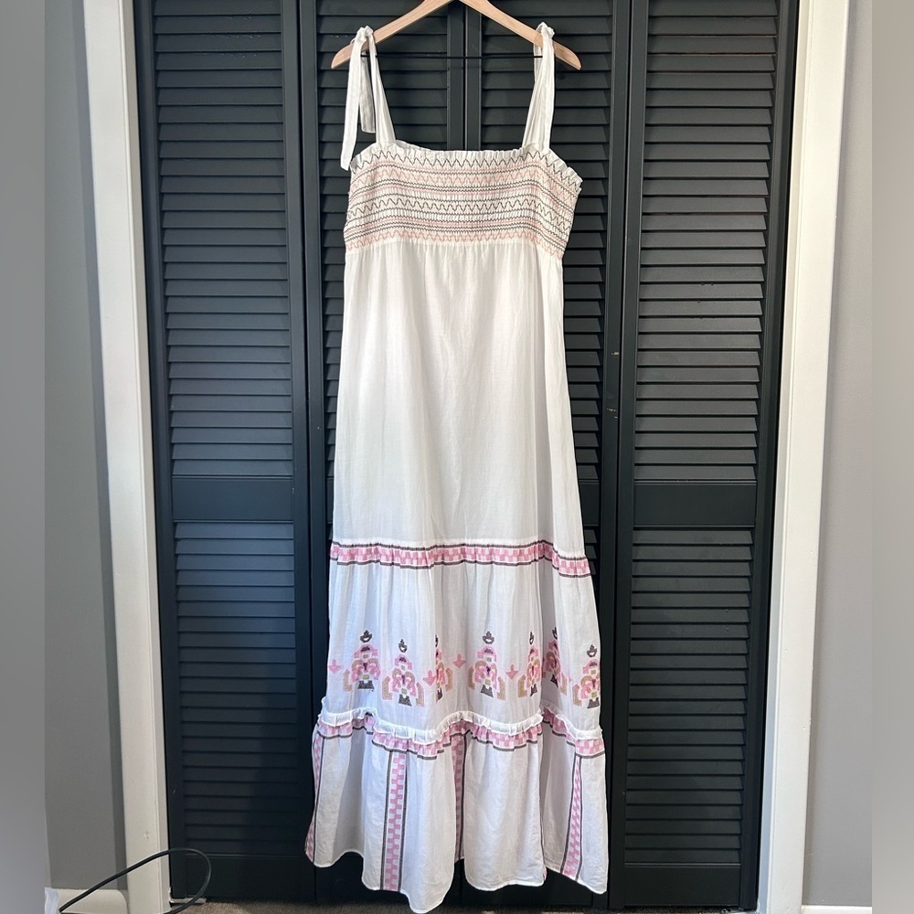 Alice by Temperley Maxi Dress Embroidered Details Womens Size 8 Spring Boho - Picture 11 of 11